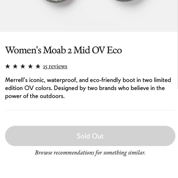 RARE NEW IN BOX merrell x outdoor voices moab 2 mid hiking boot - Picture 3 of 3